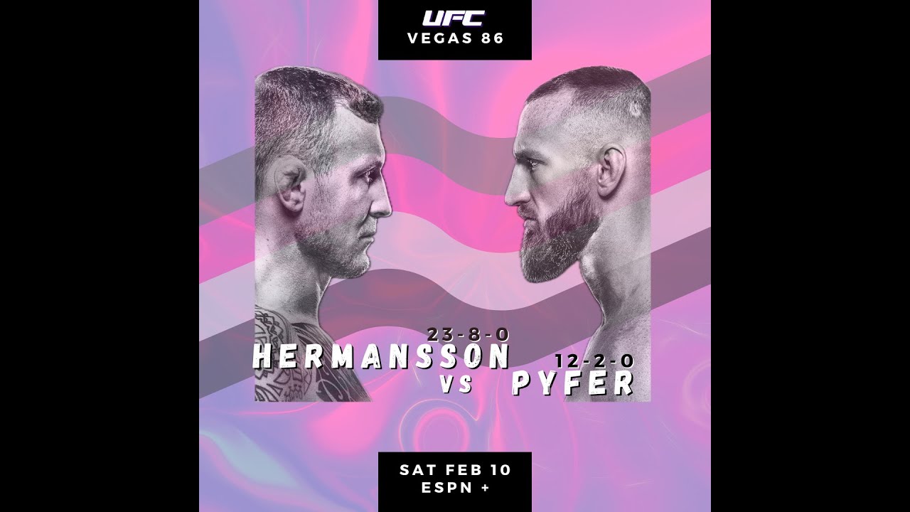 UFC Vegas 86 Jack "The Joker" Hermansson vs Joe "BodyBagz" Pyfer YouTube