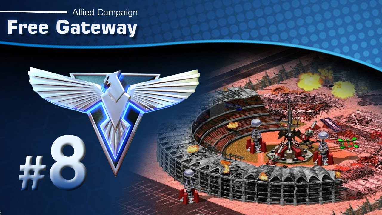 Red Alert 2: Allied Mission 8 - Free Gateway [Long-play & Tips