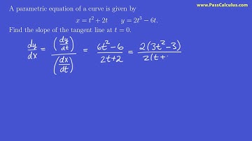 Calculus - Derivatives of Parametric Equations - Problem 1
