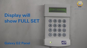 How to set your alarm using a code - Galaxy G2 Panel - ADT UK