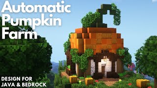 AUTOMATIC PUMPKIN FARM | Aesthetic Minecraft tutorial | Java & Bedrock [1.20+]