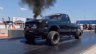 Diesel Drag Racing Launches Rudy's Spring Truck Jam 2023 ODSS racing Go Pro Starting line cam.