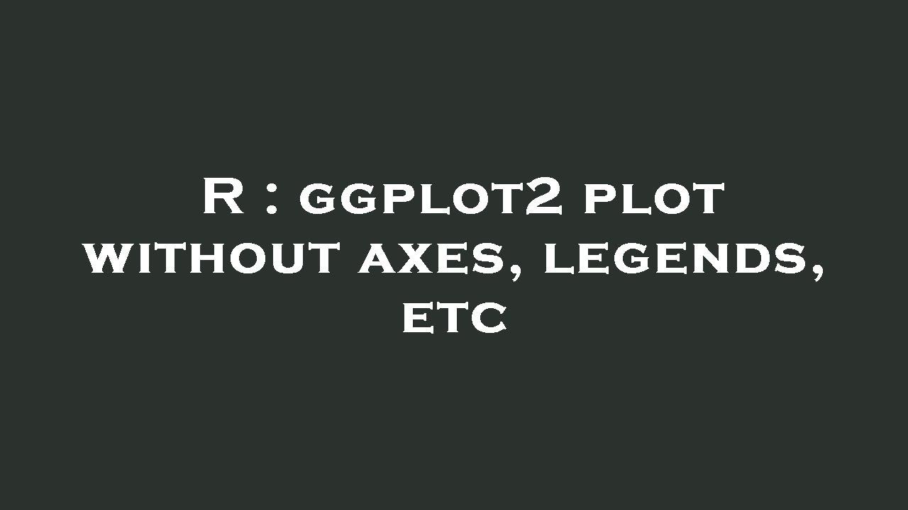 R : ggplot2 plot without axes, legends, etc - YouTube