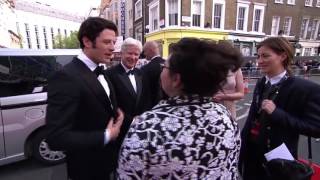 James Norton arrives at the BAFTA Television Awards 2015 with his family