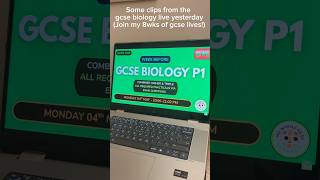 Clips from yesterdays GCSE Biology LIVE - Join the 8 weeks of lives!