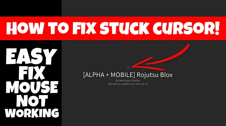 Easy Steps How To Fix Stuck Cursor Mouse Not Moving Not Working when Using Mac or PC in Roblox
