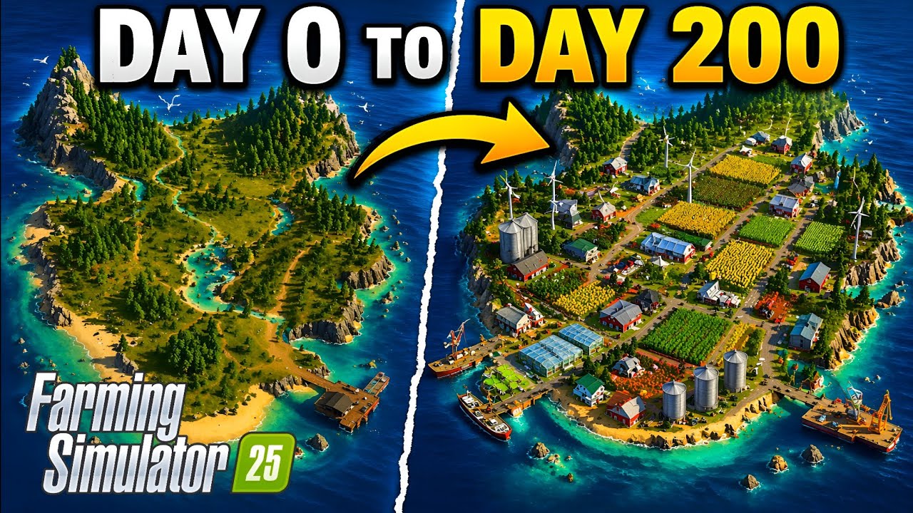 I Survived 200 Day's in Empty Ocean Map With 0$ | Farming Simulator 25 ...