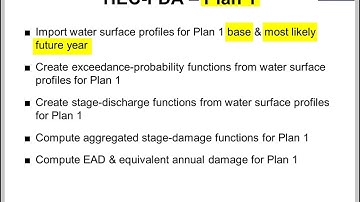 HEC-FDA Workshop: Bear Creek Plan Formulation