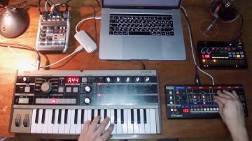 korg volca beats + microkorg mk1 + Roland JU-06A + ableton live ambient session