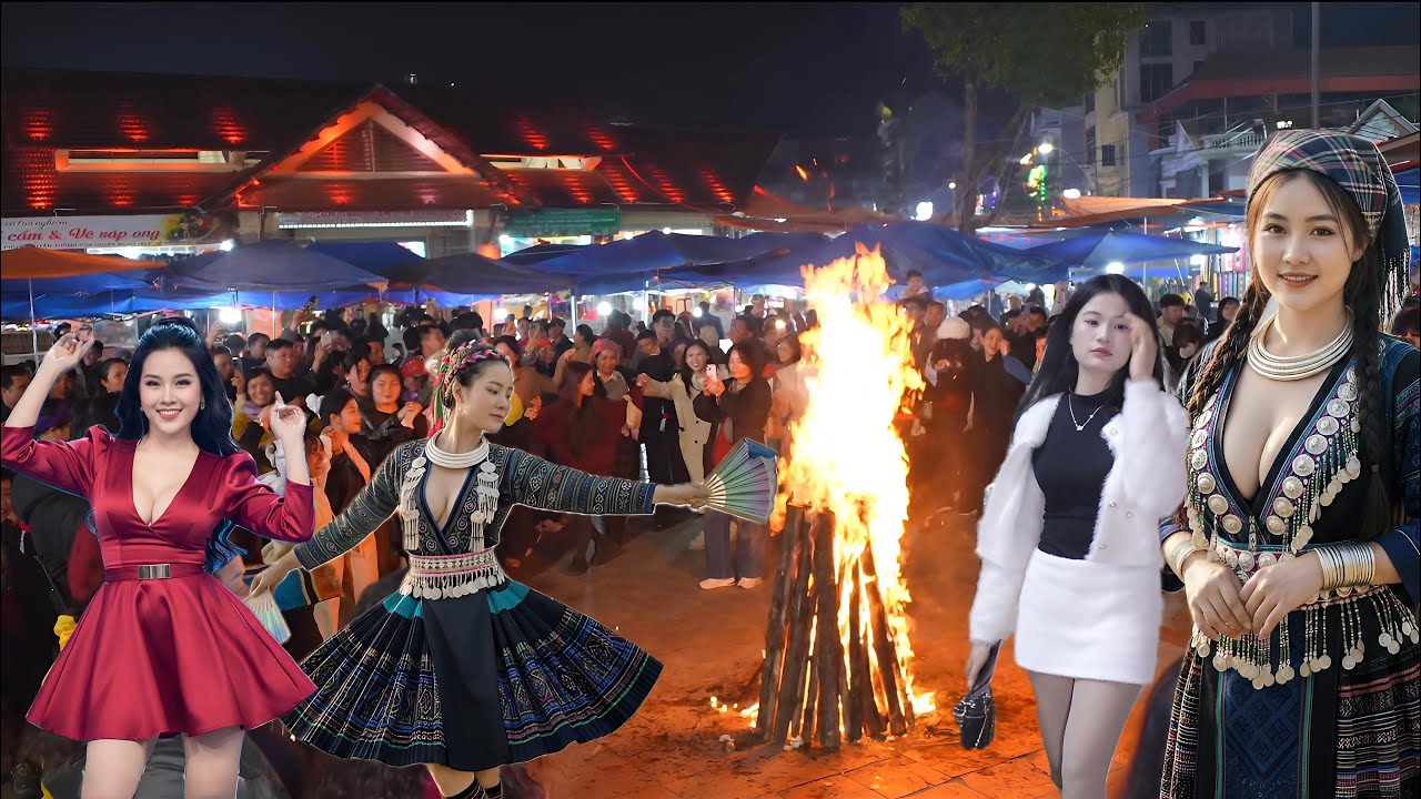 Chợ Đêm Bắc Hà Ngày Tết Rất Nhộn Nhịp