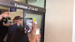 [FANCAM] BTS arrived safely to LAX Airport, LA The Wings Tour 2017