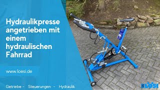 Hydraulikpresse angetrieben mit einem hydraulischen Fahrrad - LöSi Hydraulik by LöSi Getriebe-Steuerungen-Hydraulik GmbH 325 views 2 years ago 1 minute, 42 seconds