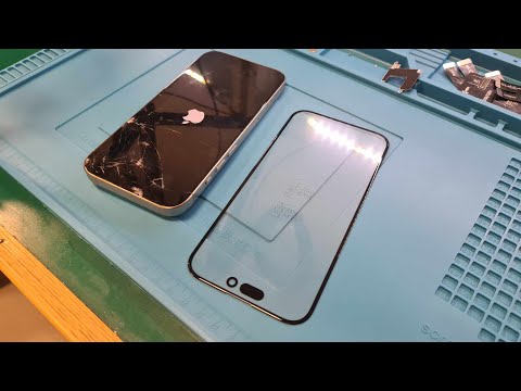 🔧iPhone 15 Pro Glass replacement - screen repair 4K video 📱😎@JerryMobilePL