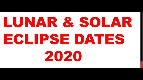 Eclipse Calendar 2020
