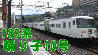 【4K】JR東日本185系特急踊り子10号東京行き　熱海駅到着