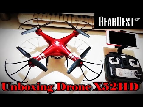 unboxing-drone-x52hd-rc-rtf-com-câmera-720p-hd-gearbest-2018