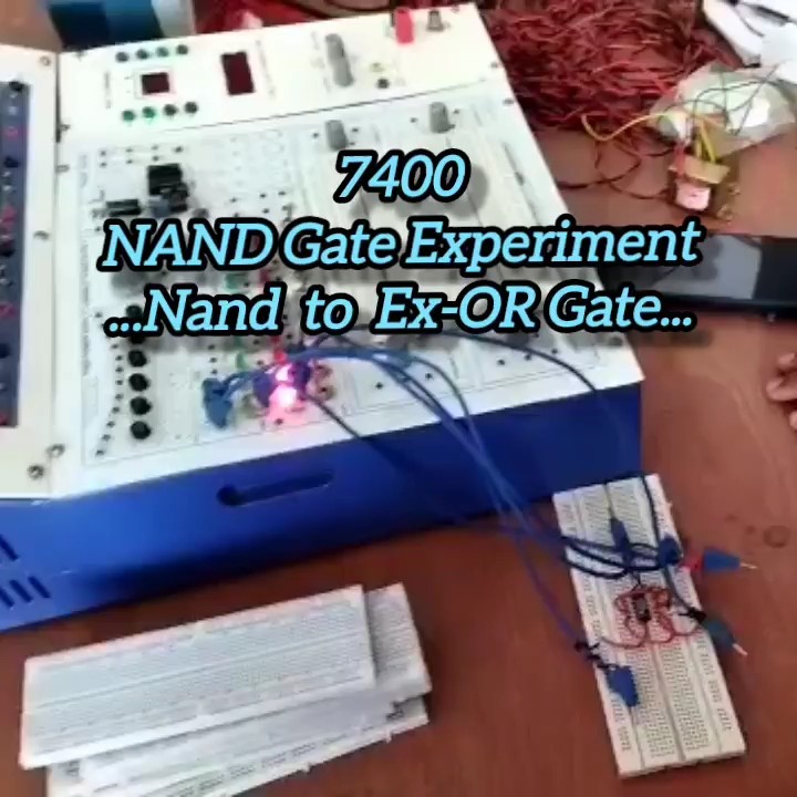 Gate Experiment 7400 IC, NAND Gate to Ex-OR Gate experiment. #shorts #electronics # ...