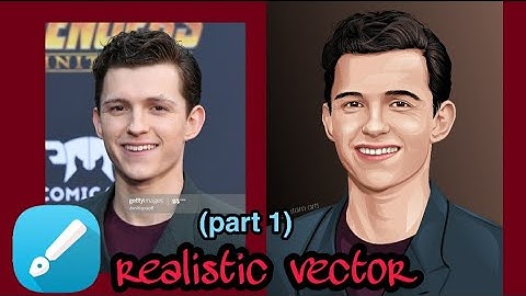 realistic vector art in android phone ( infinite design) // Tom Holland // { part 1}