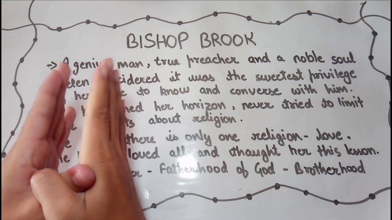 Bishop Brook Character Sketch The Story Of My Life