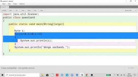Java For Döngüsü | Java ile Programlamaya Giriş