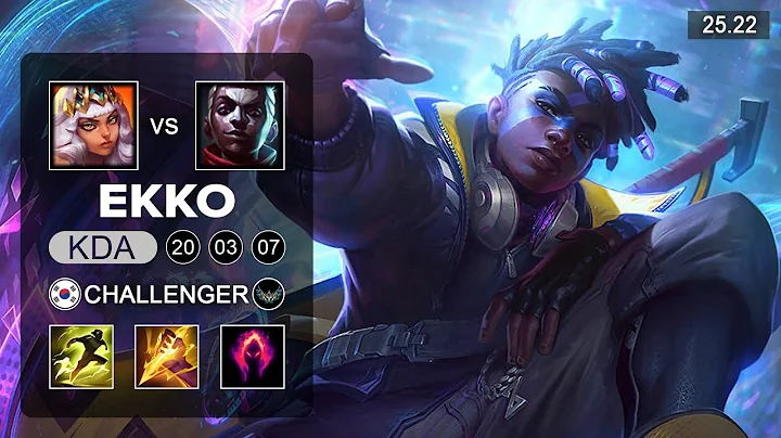 Ekko vs Qiyana Jungle - KR Challenger - Patch 25.22 Season 15