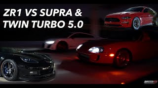 1,000whp+ SUPRA VS AMP ZR1 VS TWIN TURBO 5.0 !!!