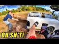HE ALMOST HIT ME DRIFTING HIS TRUCK!