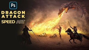 Create Dragon Attack in Photoshop - Photoshop Speed art - Photoshop Manipulation