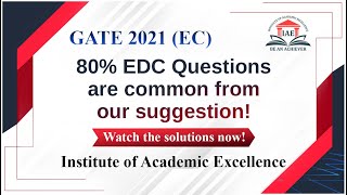 Famous GATE 2021 EC Solutions of EDC Questions || 80% Common!!! Profile