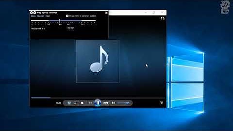 How to adjust play speed in Windows Media Player