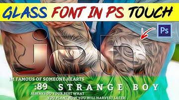 How To Make Gredient Glass Font In Ps Touch & PixelLab | Glass Font 2021 | Zarraq Creation