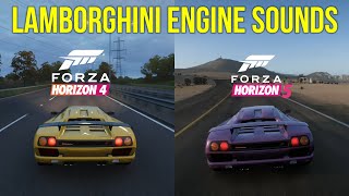 LAMBORGHINI FH4 vs FH5 ENGINE SOUND COMPARISON by man's best comrade 1,020 views 2 years ago 8 minutes, 11 seconds