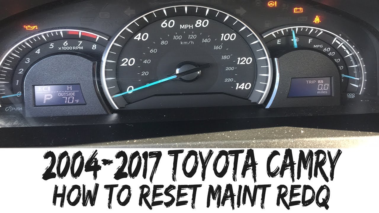 How to turn off maintenance light on toyota camry