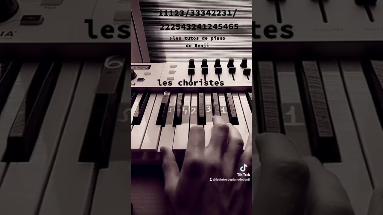 Les choristes vois sur ton chemin Piano Easy Tutorial With Numbers #