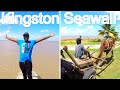 Kingston Seawall Beach in Guyana Sidewalk Development | Walking Vlog 1