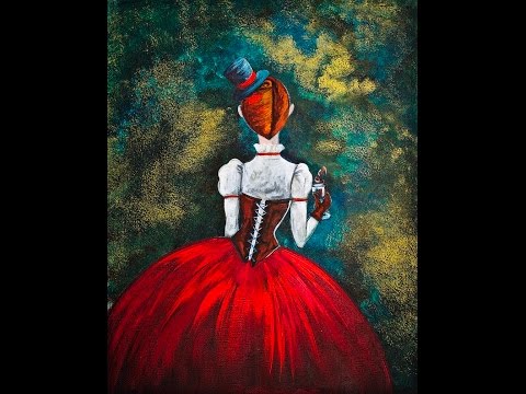 Steampunk Girl Step by Step Acrylic Painting on Canvas for Beginners