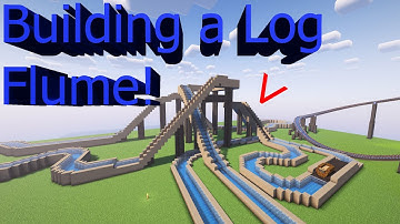 Building a Log Flume in my Minecraft Amusement Park!