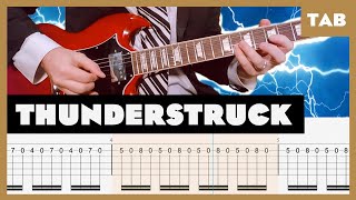 AC/DC - Thunderstruck - Guitar Tab | Lesson | Cover | Tutorial Resimi