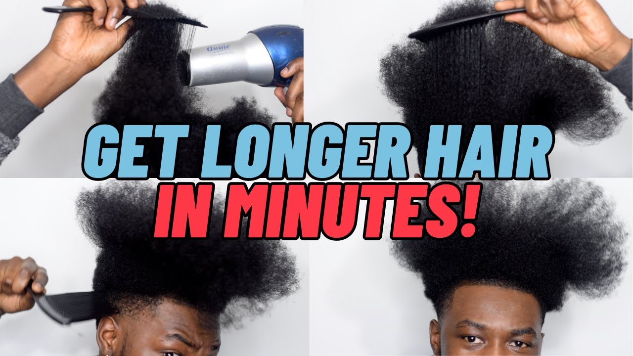 SHORT to LONG hair REAL QUICK!! | BLOW DRY YOUR HAIR TO MAKE IT LONGER! -  YouTube