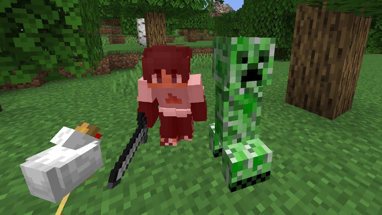 Minecraft but mobs are randomly hostile youtube