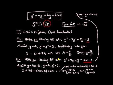 Video: Hur Man Skriver En Differentialekvation