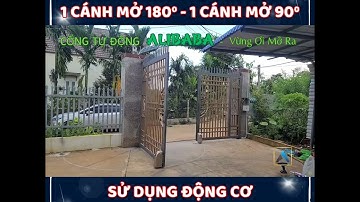 Cổng Tự Động 2 cánh, 1 cánh mở 180⁰ và 1 cánh mở 90⁰ | Cổng Tự Động ALIBABA