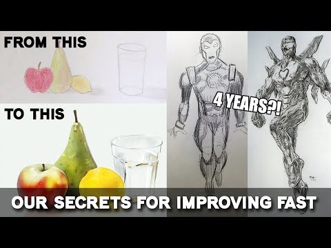 FASTEST WAY TO IMPROVE?! Art Alliance Redraws Old Art & Shares Secret Tips