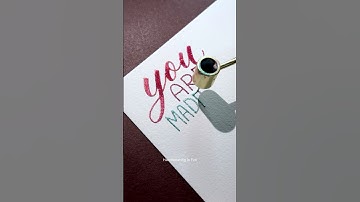 Magical lettering using a fluid writer pen! #shorts #calligraphy #lettering #art #artwork