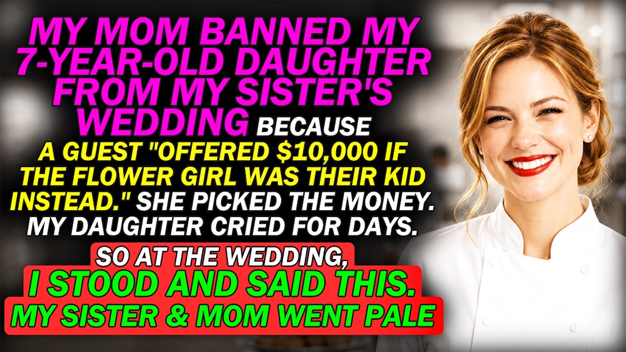 The phone rang while I was counting butter in the walk-in cooler,three weeks before my sister’s wedding. My mother’s voice was so bright,so casual,when she told me my seven-year-old daughter was...