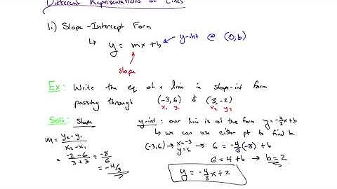 Math 126 - Section 1.3 - Lines