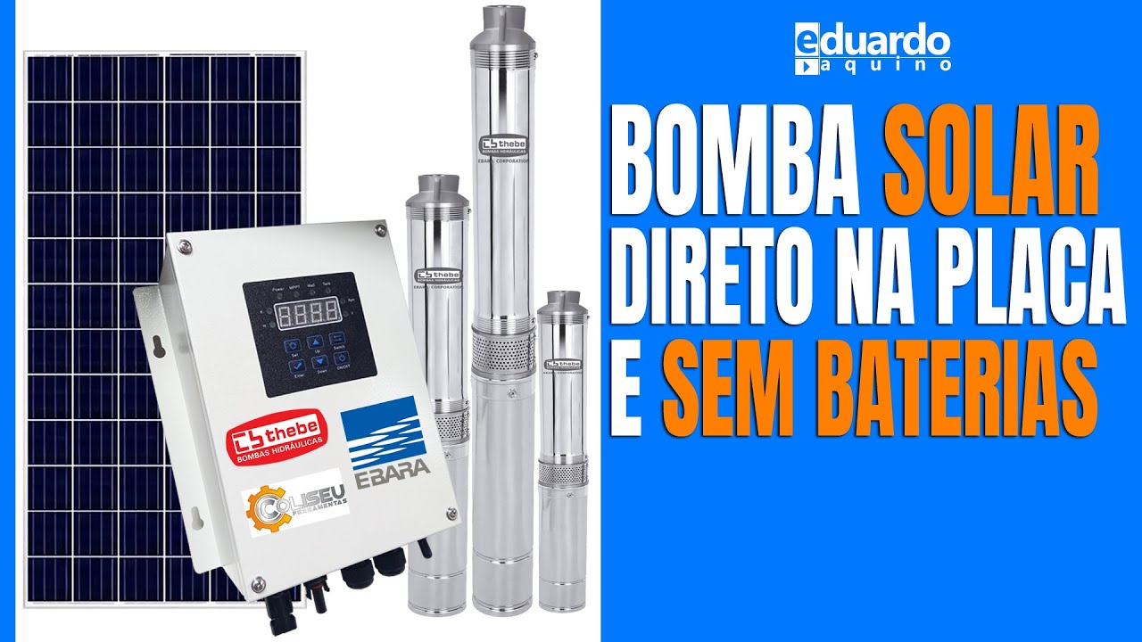 Bomba D'água SOLAR Submersa e Controlador Externo (Saiba como Ligar)