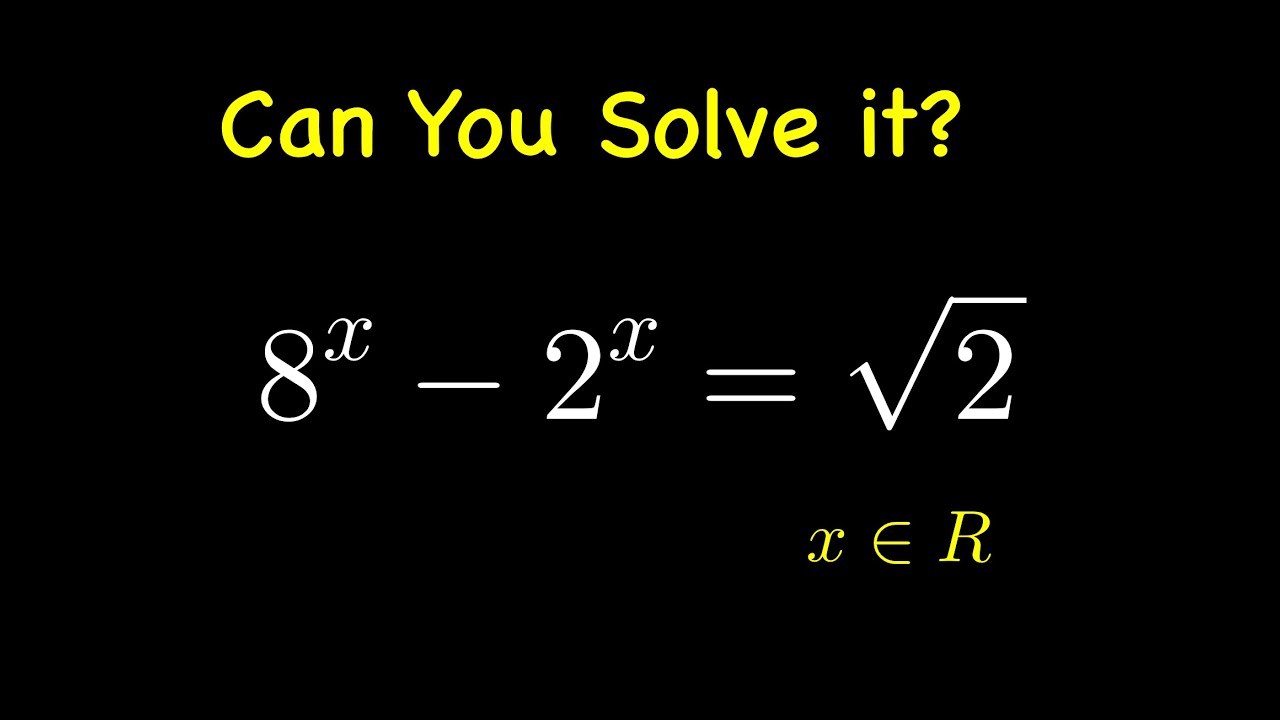Germany math Olympiad tricky exponent question - YouTube