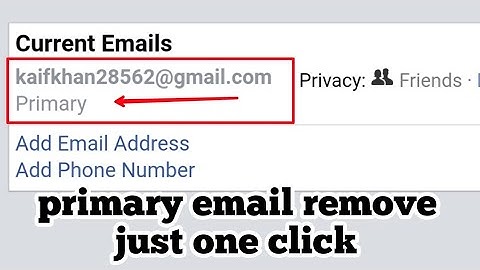 how to remove facebook primary email| how to remove Facebook number