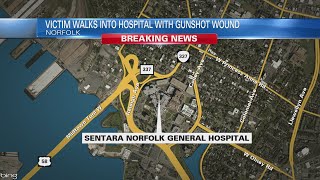 Person with gunshot wound walks into Norfolk General